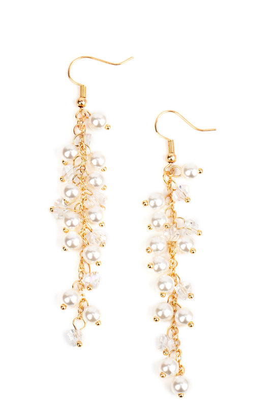 Paparazzi Earrings - Candlelight Cruise - Gold