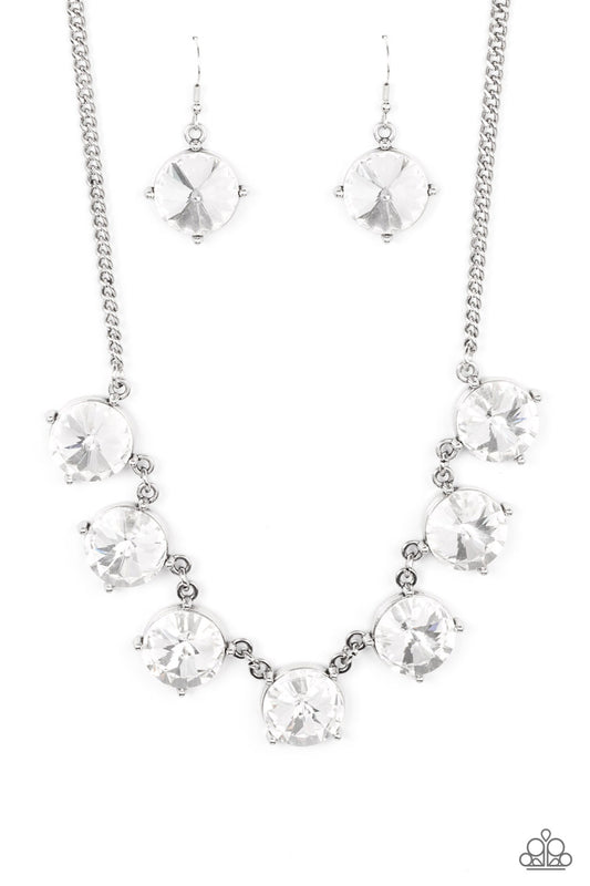 Paparazzi Necklaces - The Showcase Must Go On - White