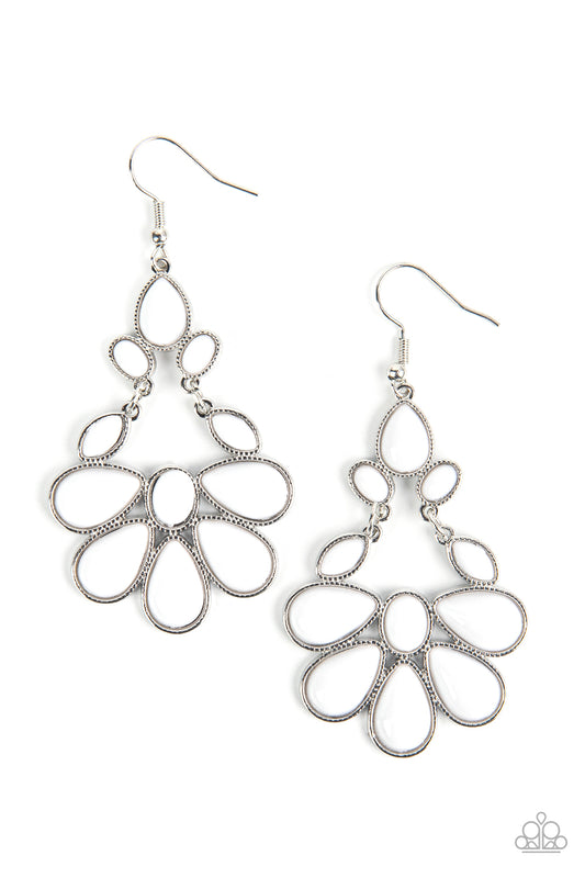 Paparazzi Earrings - Colorfully Canopy - White