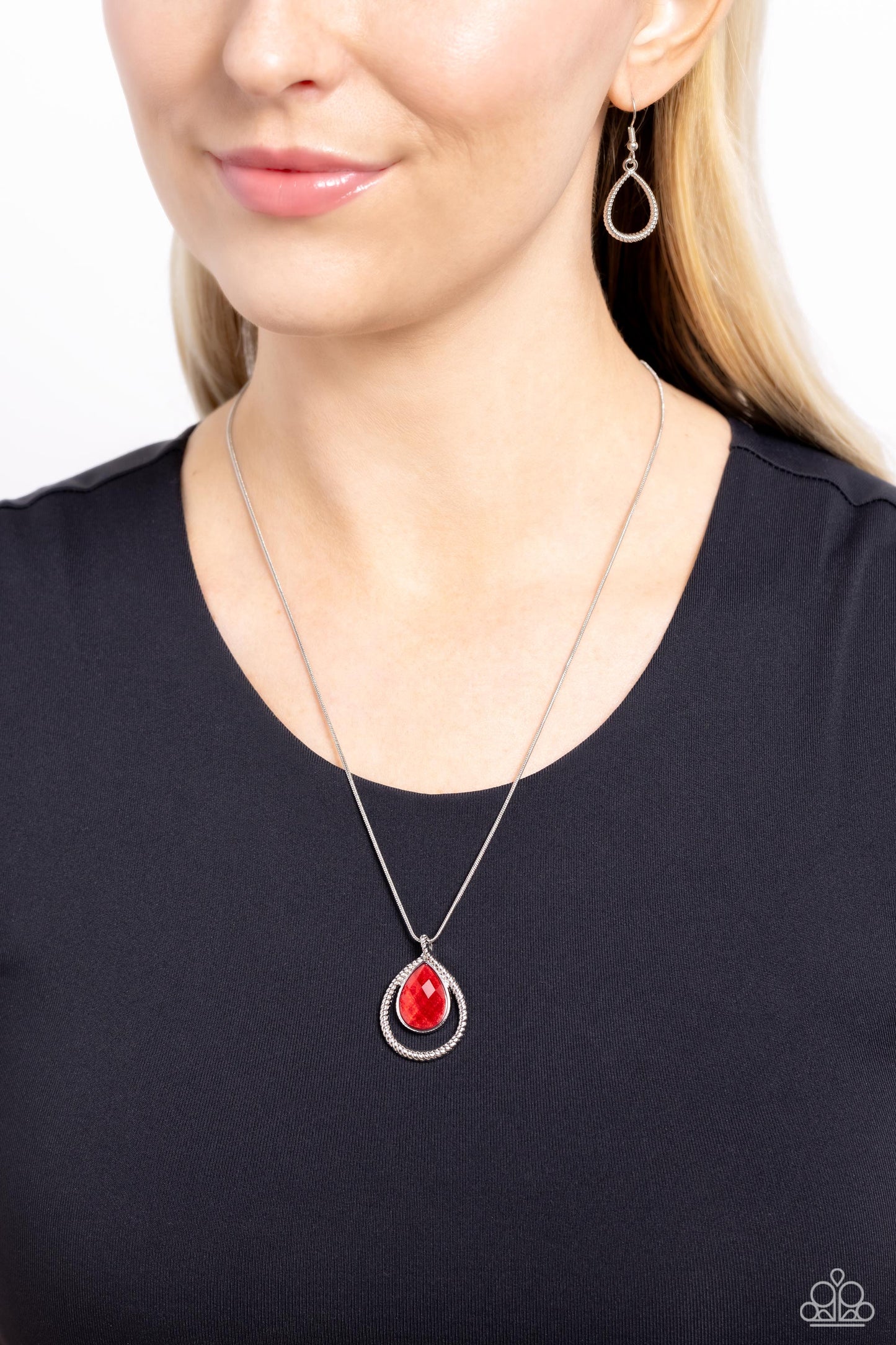 Paparazzi Necklaces - Gorgeously Glimmering - Red