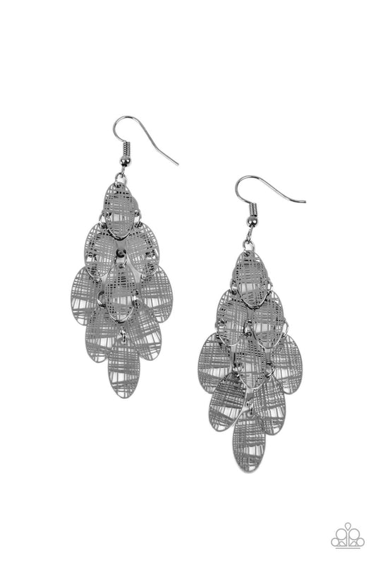 Paparazzi Earrings - Cross It Off My List - Black
