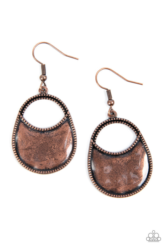 Paparazzi Earrings - Rio Ranco Relic - Copper