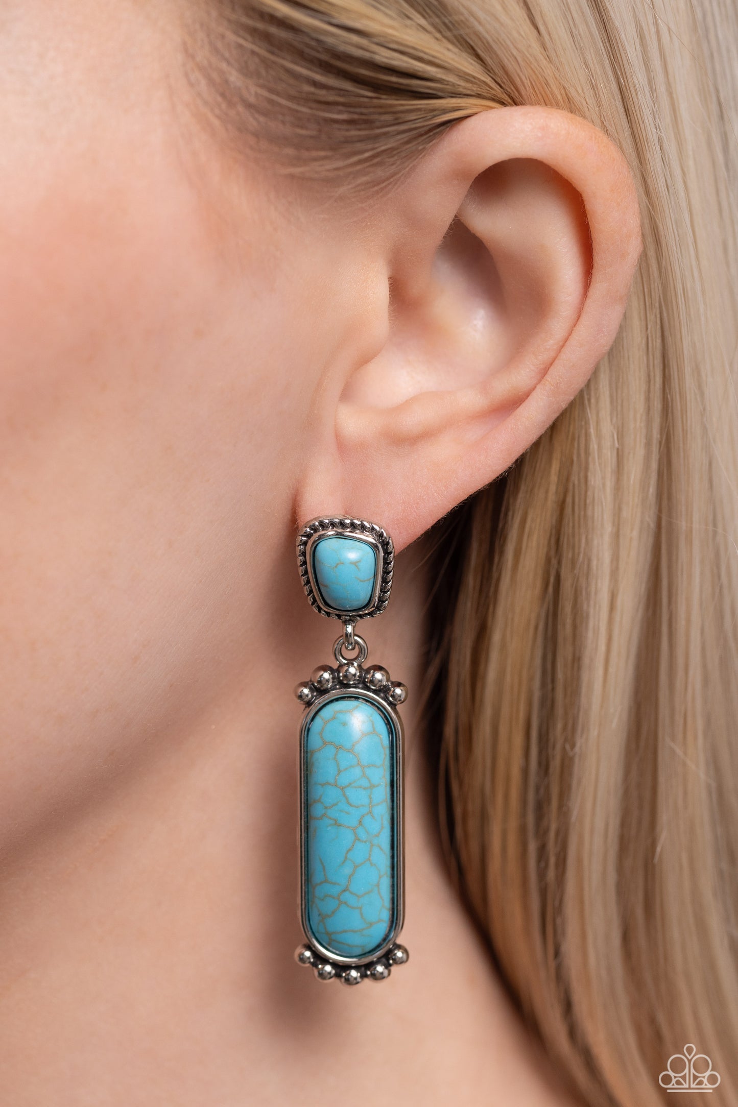 Paparazzi Earrings - Southern Charm - Blue