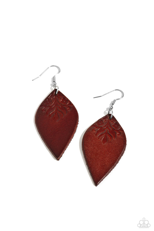 Paparazzi Earrings - Naturally Nostalgic - Brown