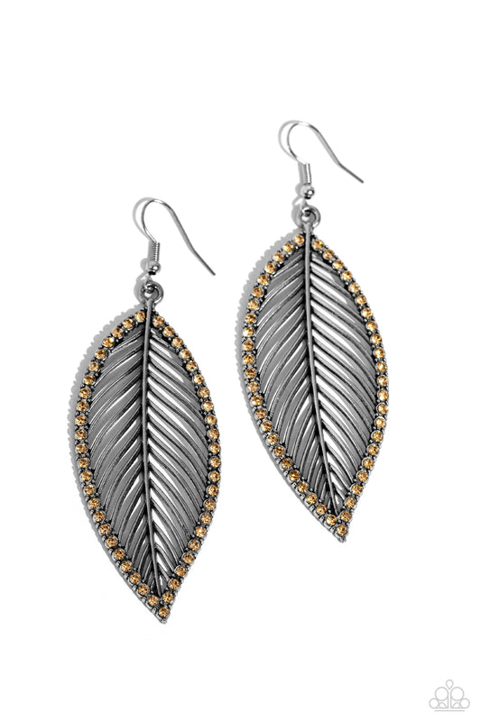 Paparazzi Earrings - Canopy Cabaret - Brown