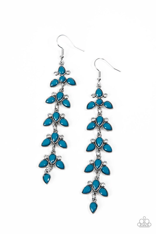 Paparazzi Earrings - Fanciful Foliage - Blue