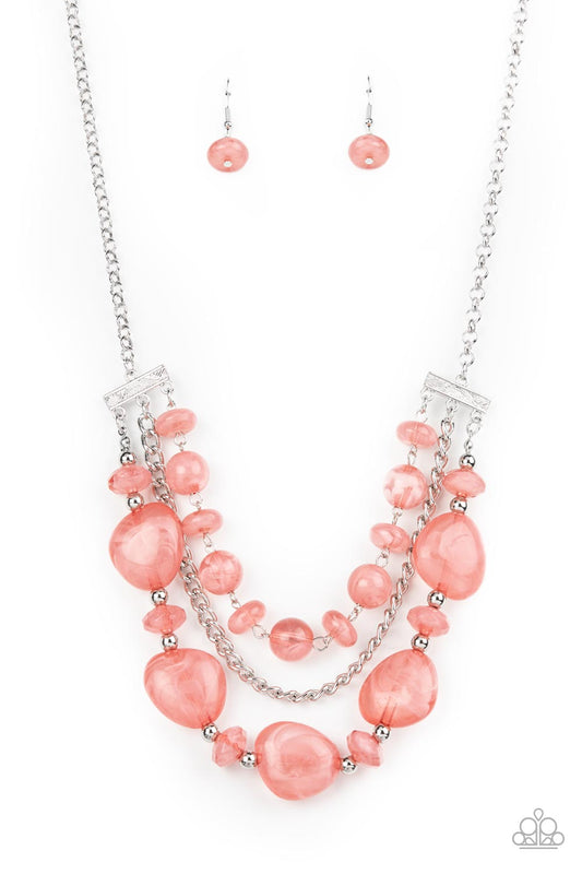 Paparazzi Necklaces - Oceanside Service - Pink