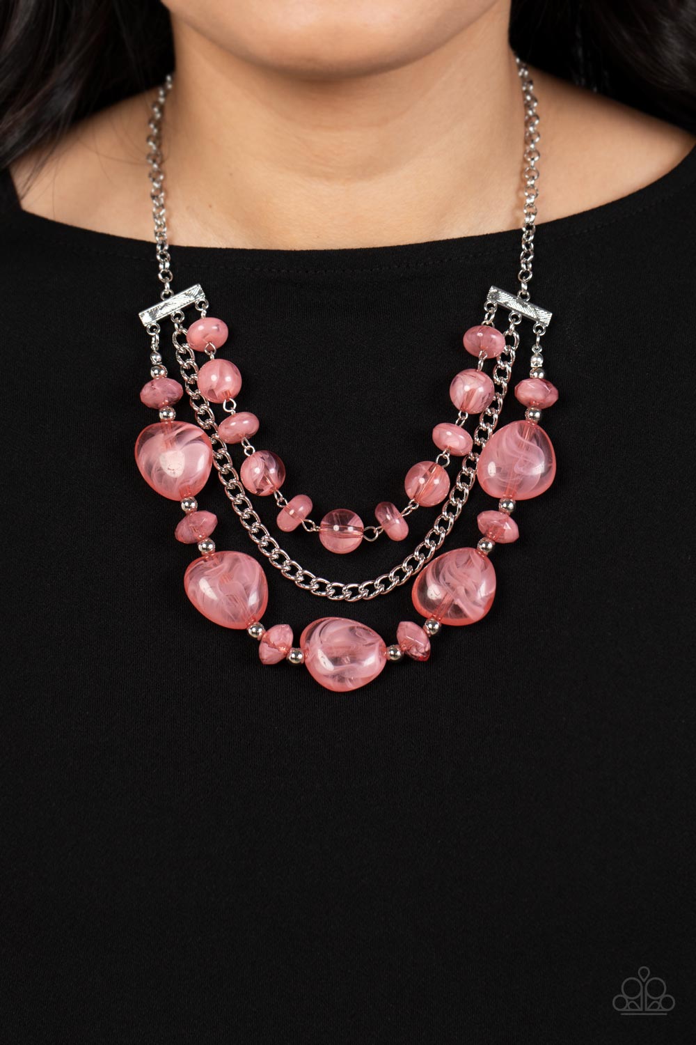 Paparazzi Necklaces - Oceanside Service - Pink