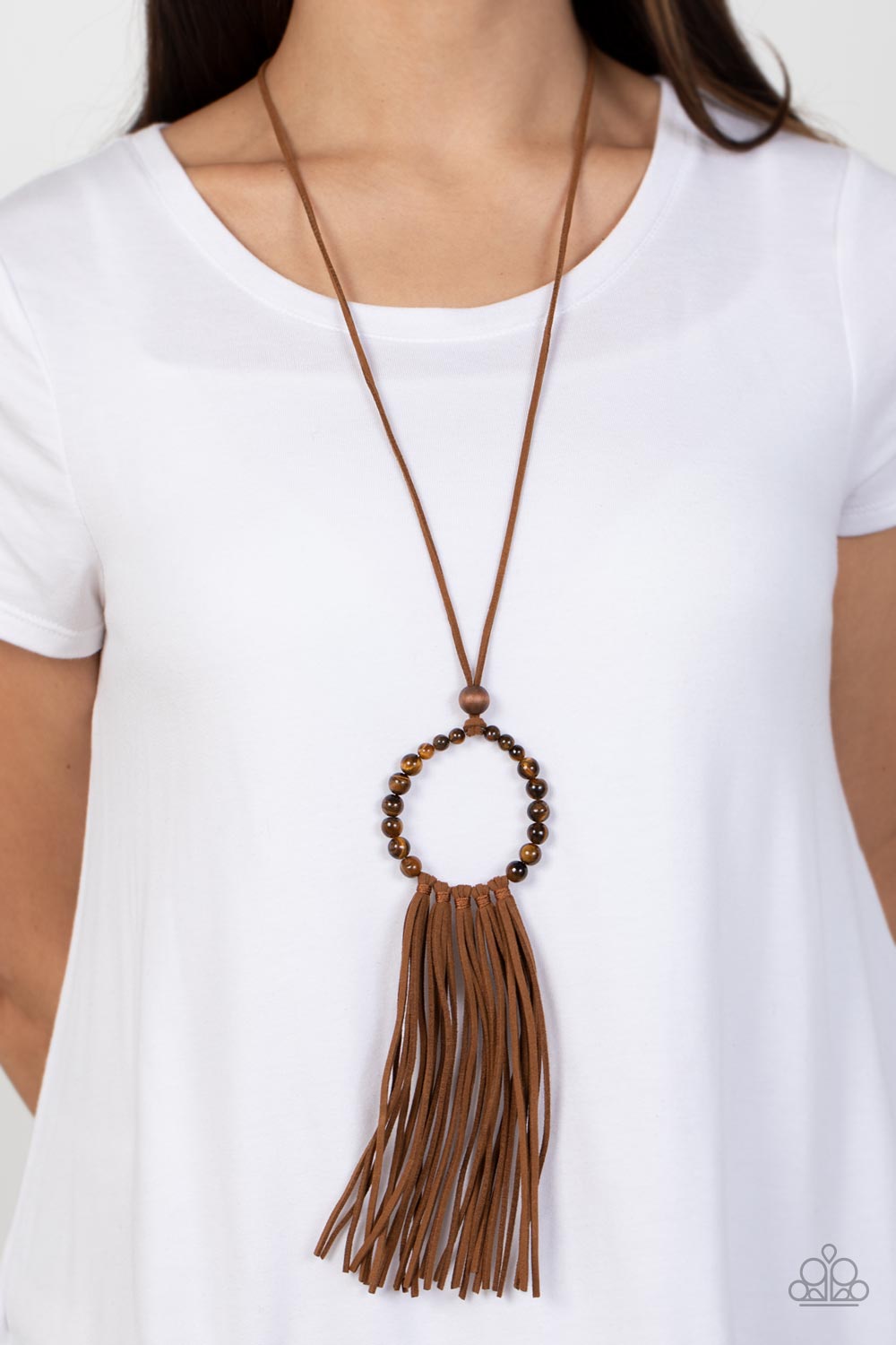 Paparazzi Necklaces - Namaste Mama - Brown