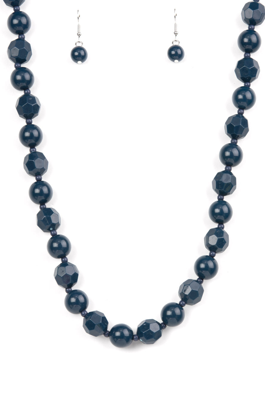 Paparazzi Necklaces - Popping Promenade - Blue