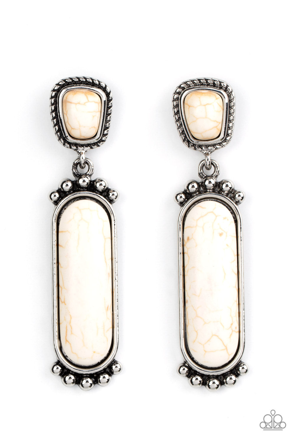 Paparazzi Earrings - Charm - White