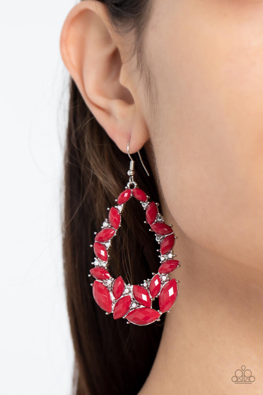 Paparazzi Earrings - Tenacious Treasure - Red