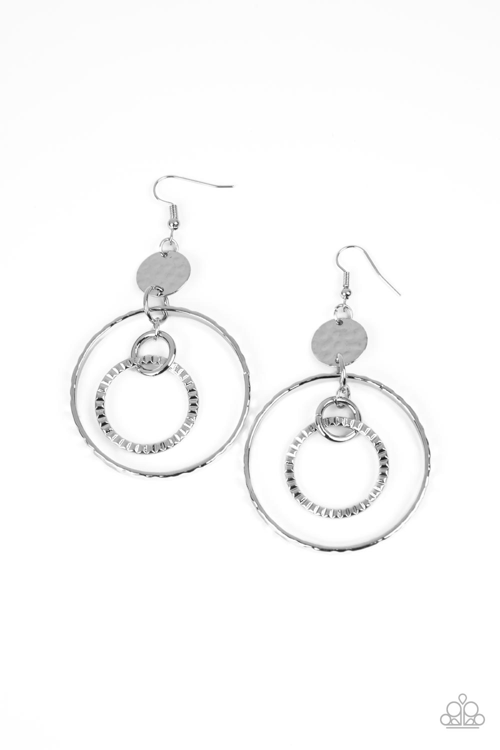 Paparazzi Earrings - Mechanical Mecca - Silver