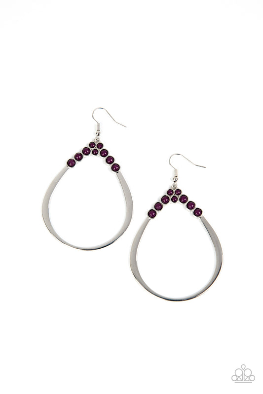 Paparazzi Earrings - Festive Fervor - Purple