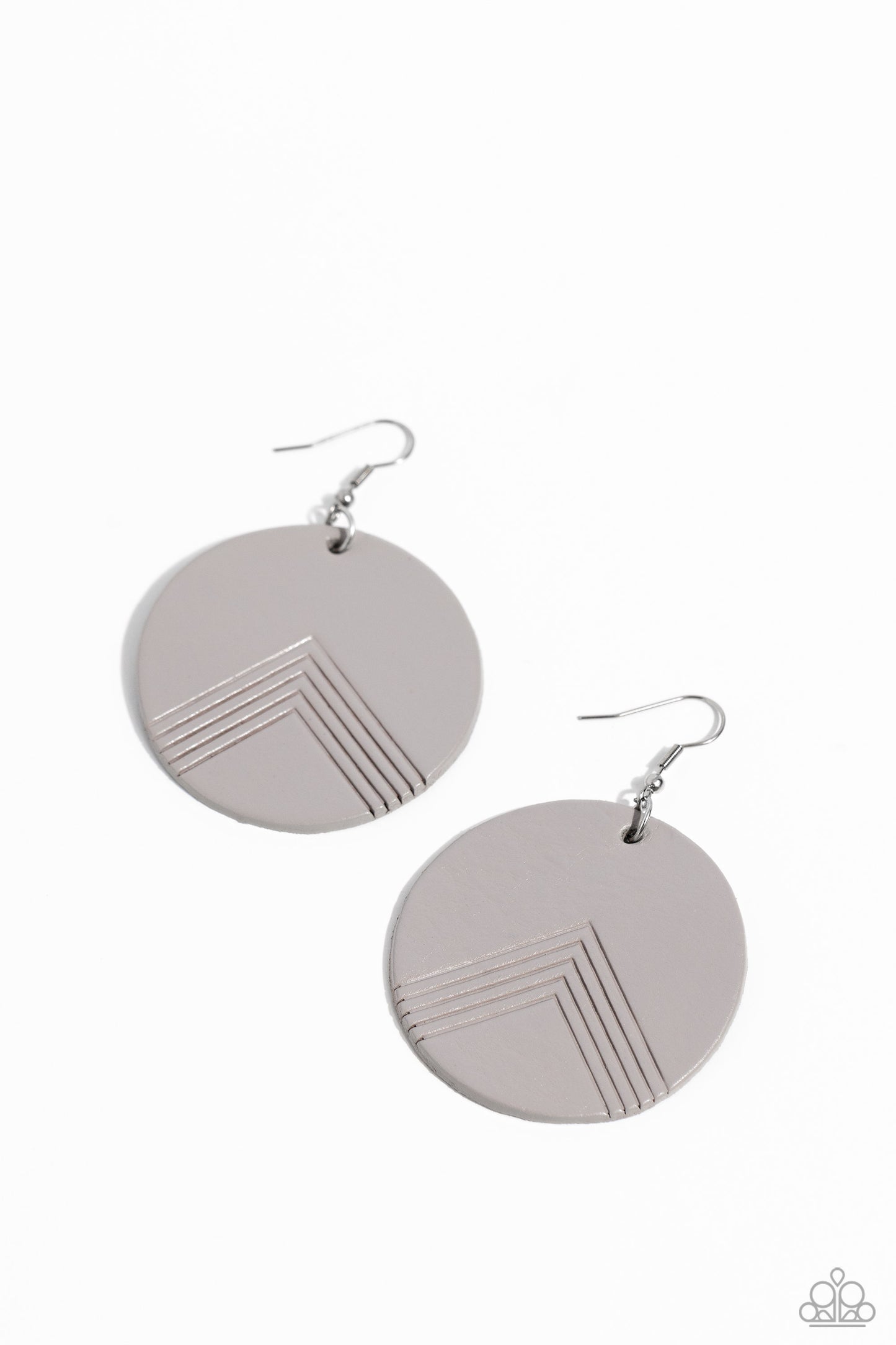 Paparazzi Earrings - On the Edge of Edgy - Silver