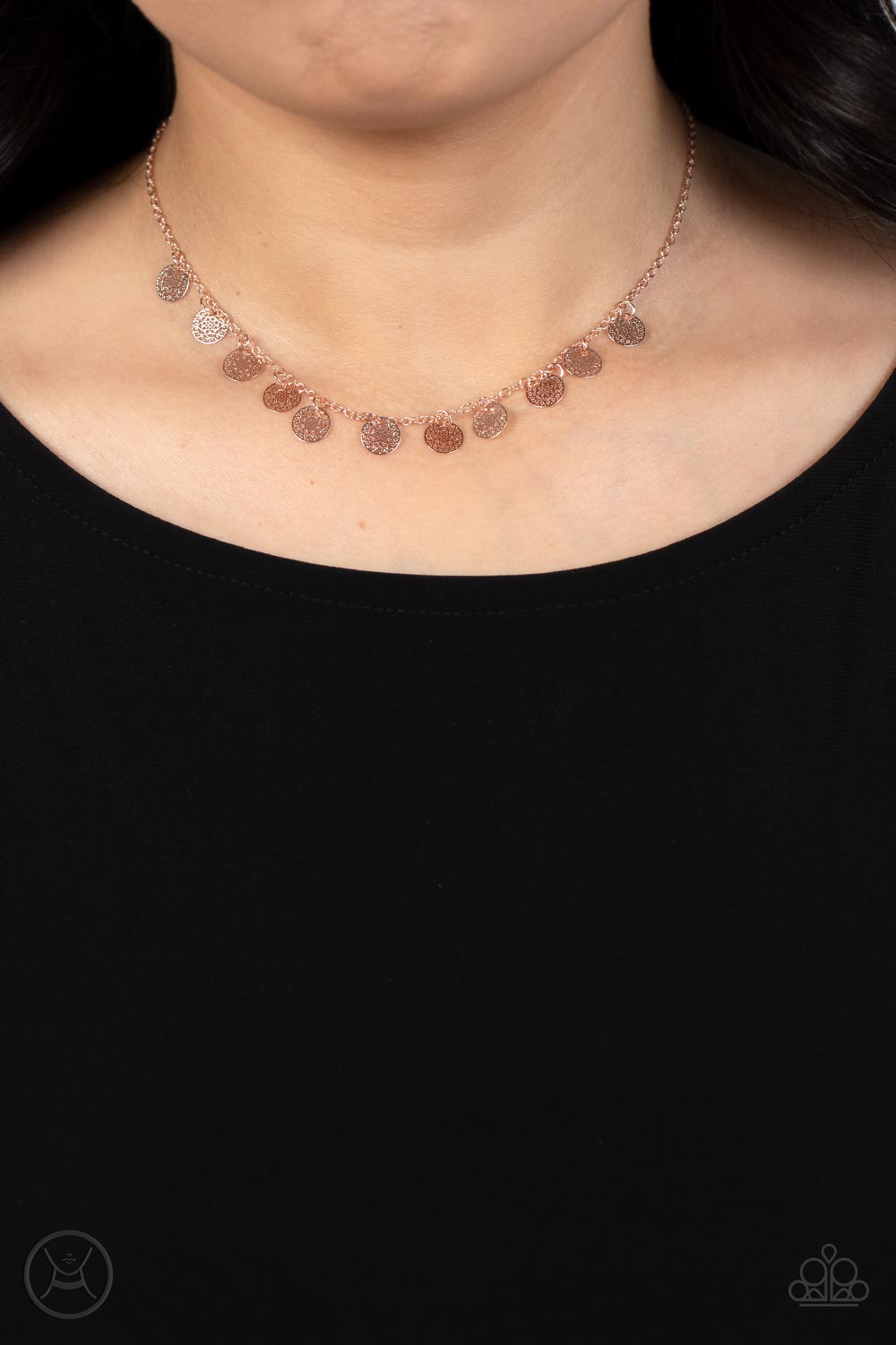 Paparazzi Necklaces - On My Chime - Rose Gold