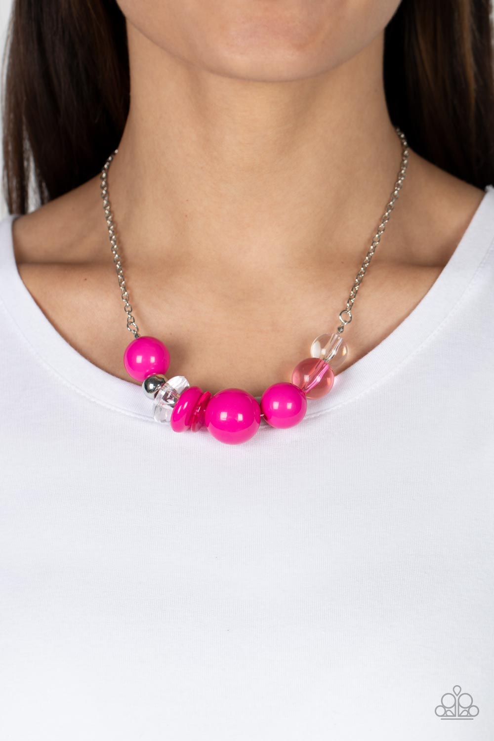 Paparazzi Necklaces - Baubly Bonanza - Pink