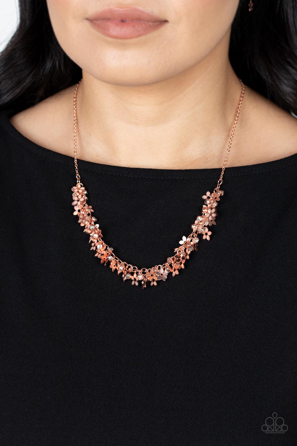 Paparazzi Necklaces - Fearlessly Floral - Copper