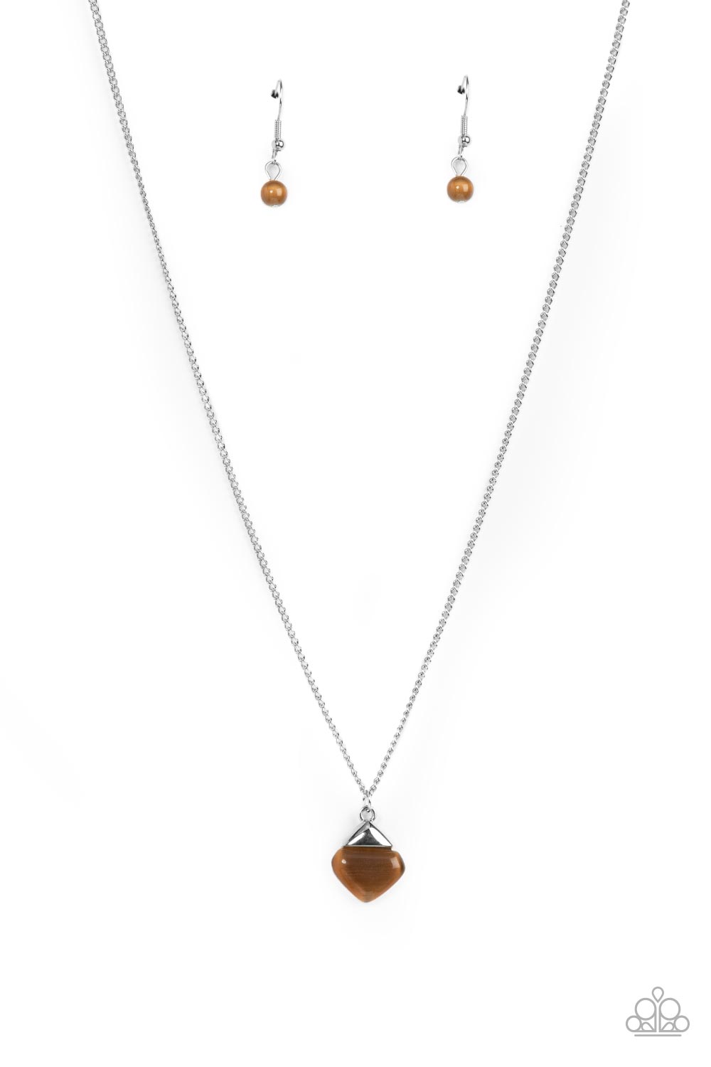 Paparazzi Necklaces - Gracefully Gemstone - Brown