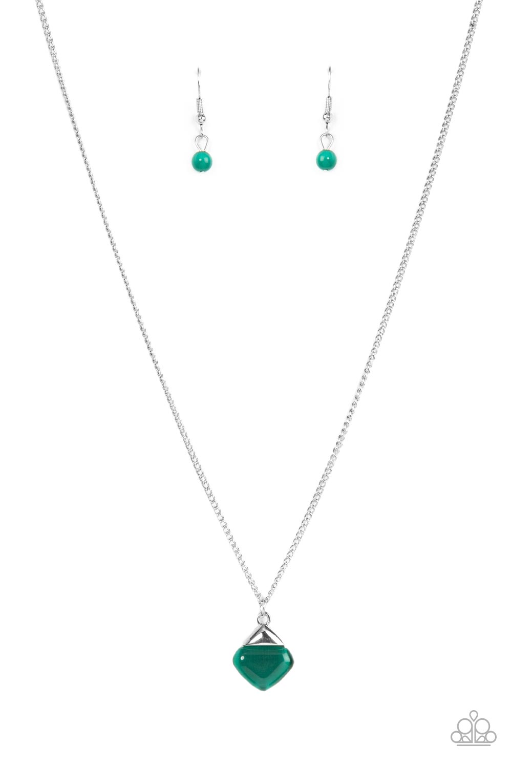 Paparazzi Necklaces - Gracefully Gemstone - Green