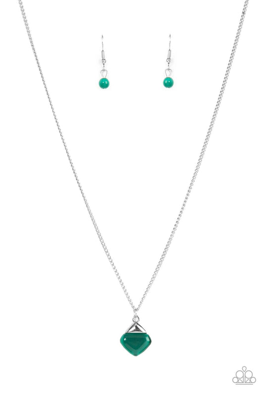 Paparazzi Necklaces - Gracefully Gemstone - Green