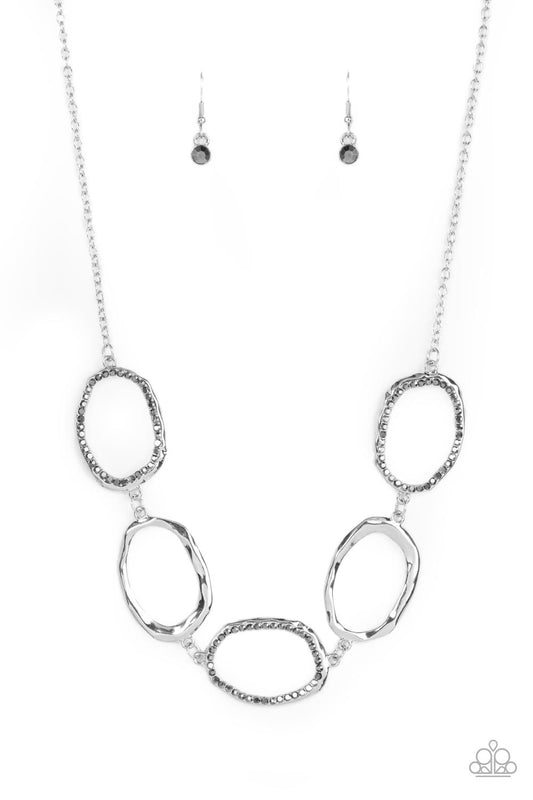 Paparazzi Necklaces - Gritty Go-Getter - Silver