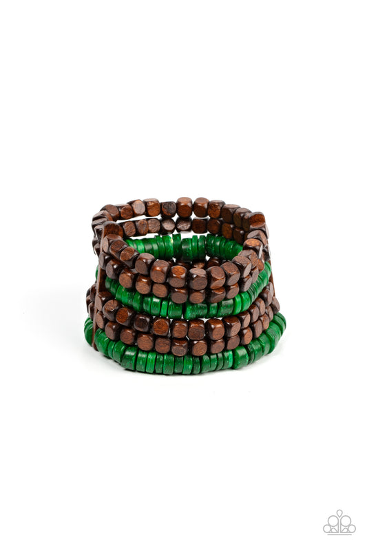 Paparazzi Bracelets - Fiji Fiesta - Green