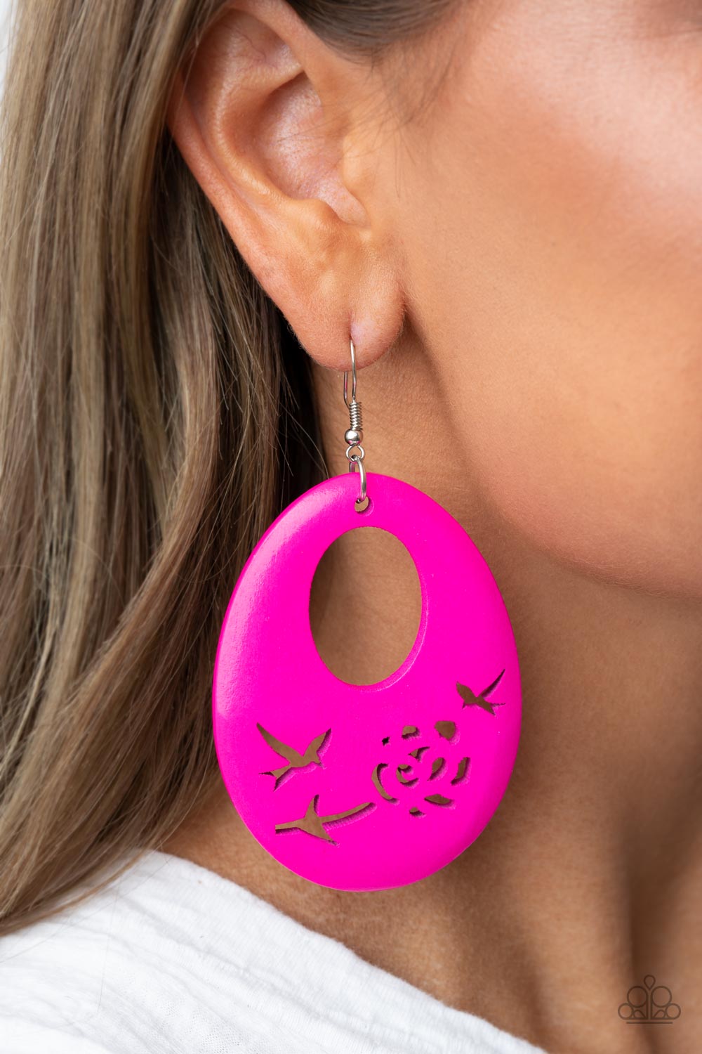 Paparazzi Earrings - Home Tweet Home - Pink