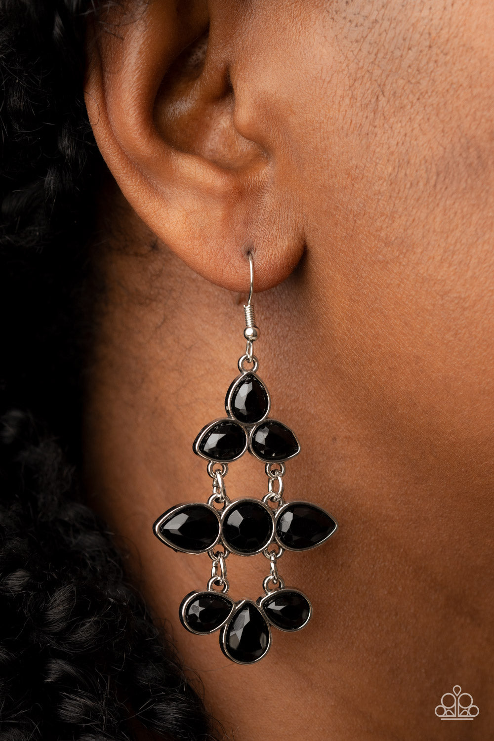 Paparazzi Earrings - Bay Breezin - Black