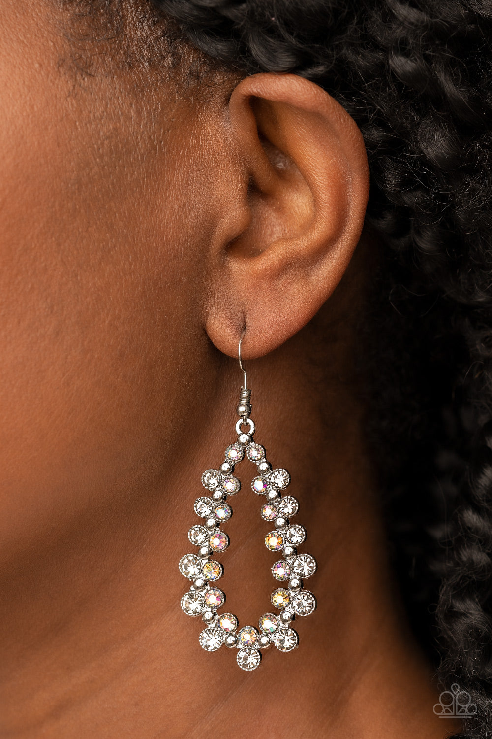 Paparazzi Earrings - Its About to GLOW Down - White