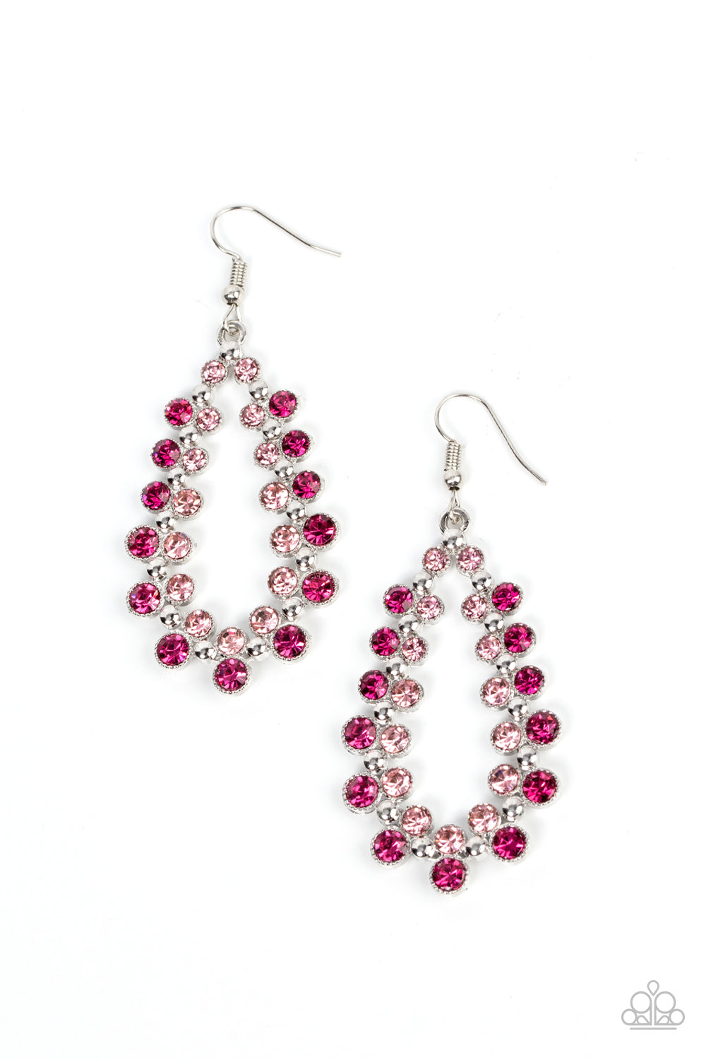 Paparazzi Earrings - Its About to GLOW Down - Pink