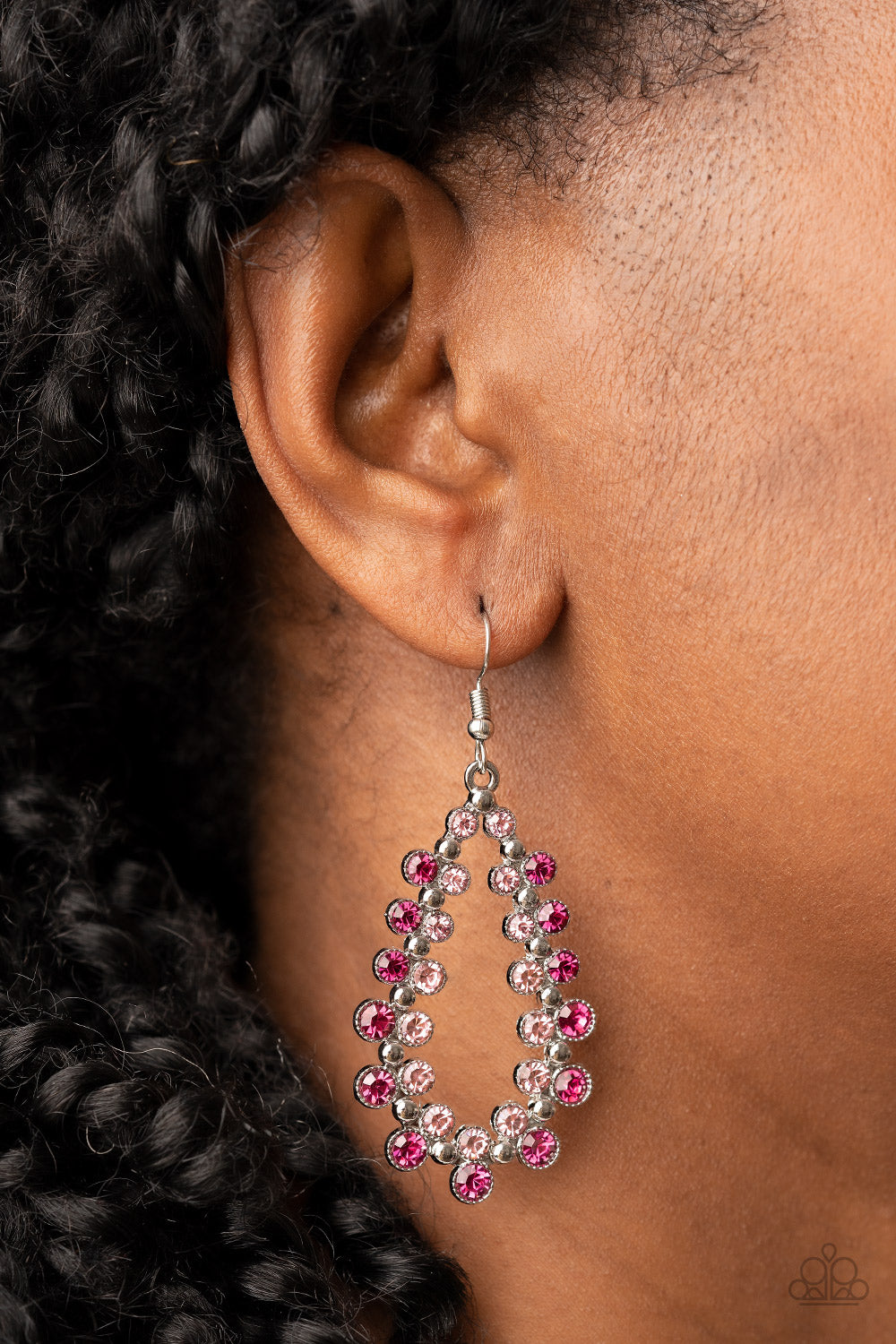 Paparazzi Earrings - Its About to GLOW Down - Pink
