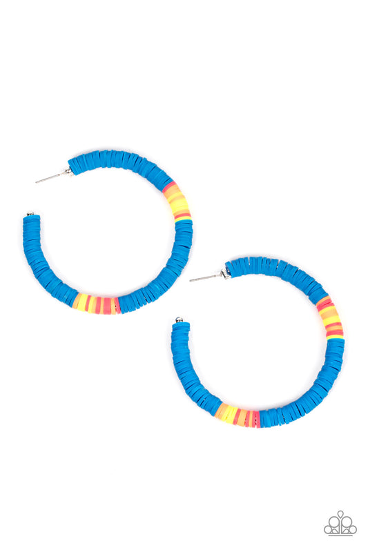 Paparazzi Earrings - Colorfully Contagious - Blue