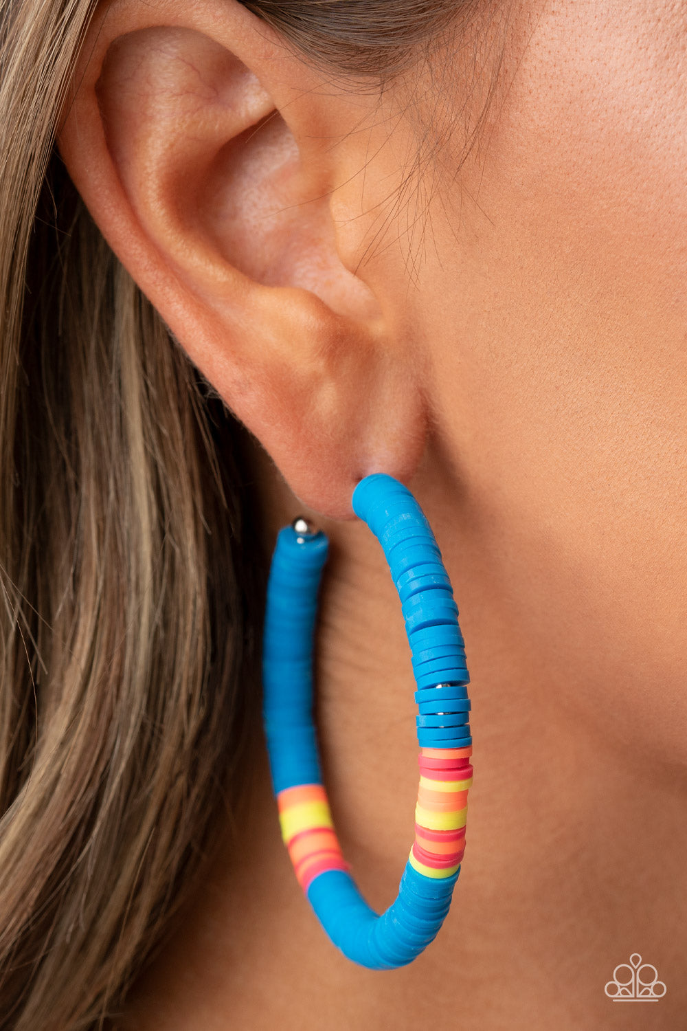 Paparazzi Earrings - Colorfully Contagious - Blue