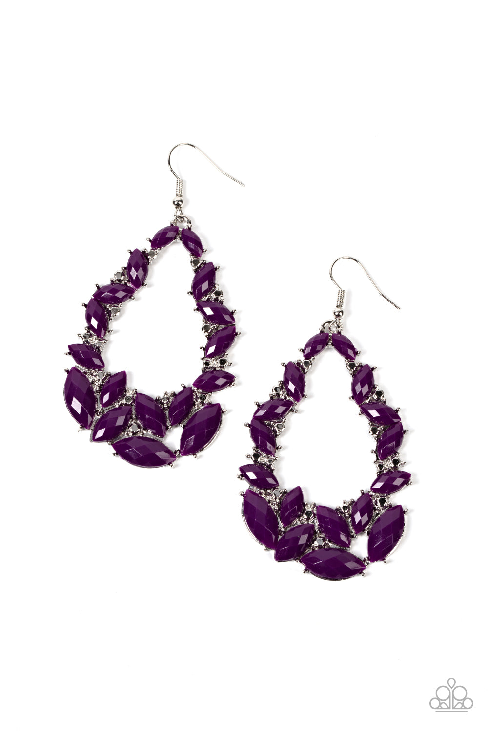 Paparazzi Earrings - Tenacious Treasure - Purple