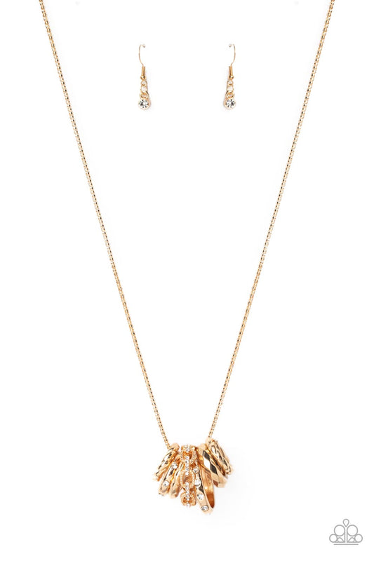 Paparazzi Necklaces - Audacious Attitude - Gold