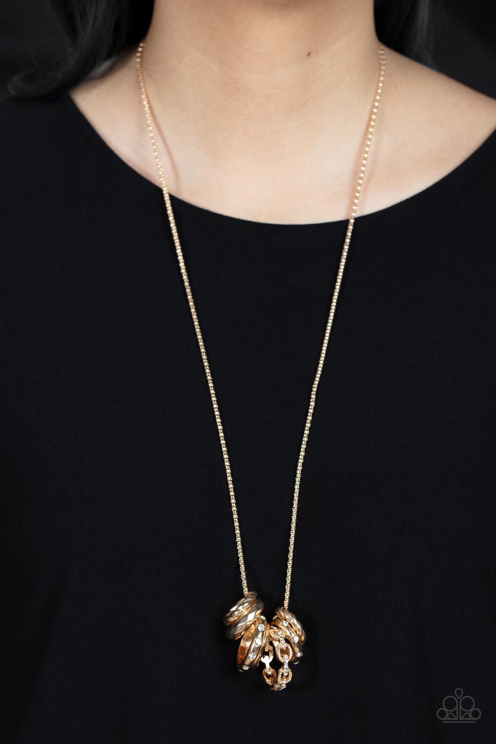 Paparazzi Necklaces - Audacious Attitude - Gold