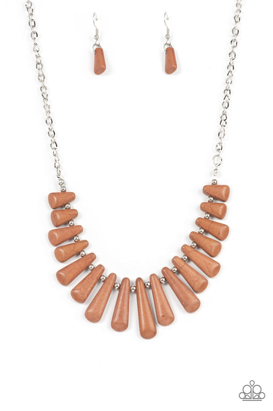 Paparazzi Necklaces - Mojave Empress - Brown