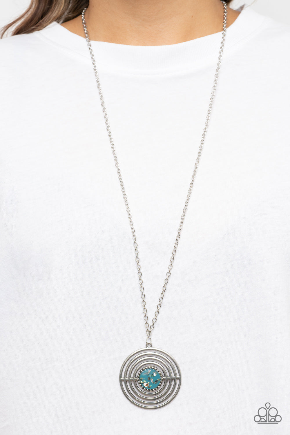 Paparazzi Necklaces - Targeted Tranquility - Blue