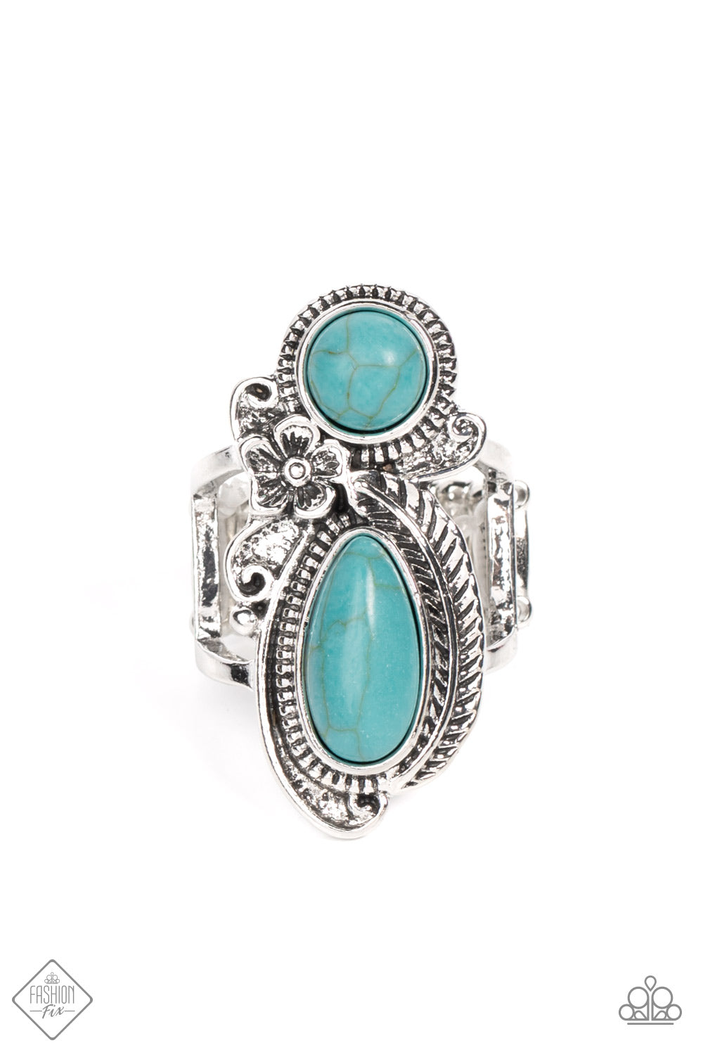 Paparazzi Rings - Southern Nirvana - Blue - Fashion Fix - January 2022