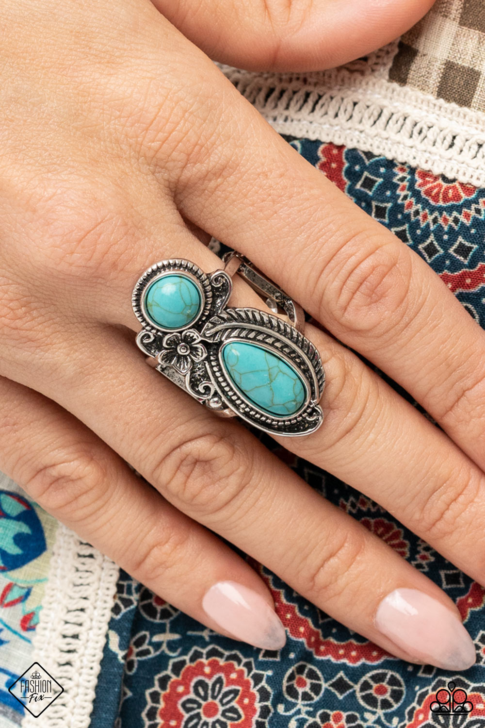 Paparazzi Rings - Southern Nirvana - Blue - Fashion Fix - January 2022