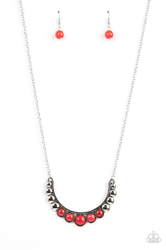 Paparazzi Necklaces - Horsehoe Bend - Red