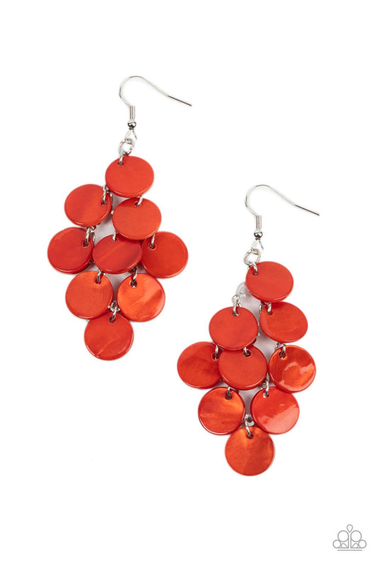 Paparazzi Earrings - Tropical Tryst - Orange