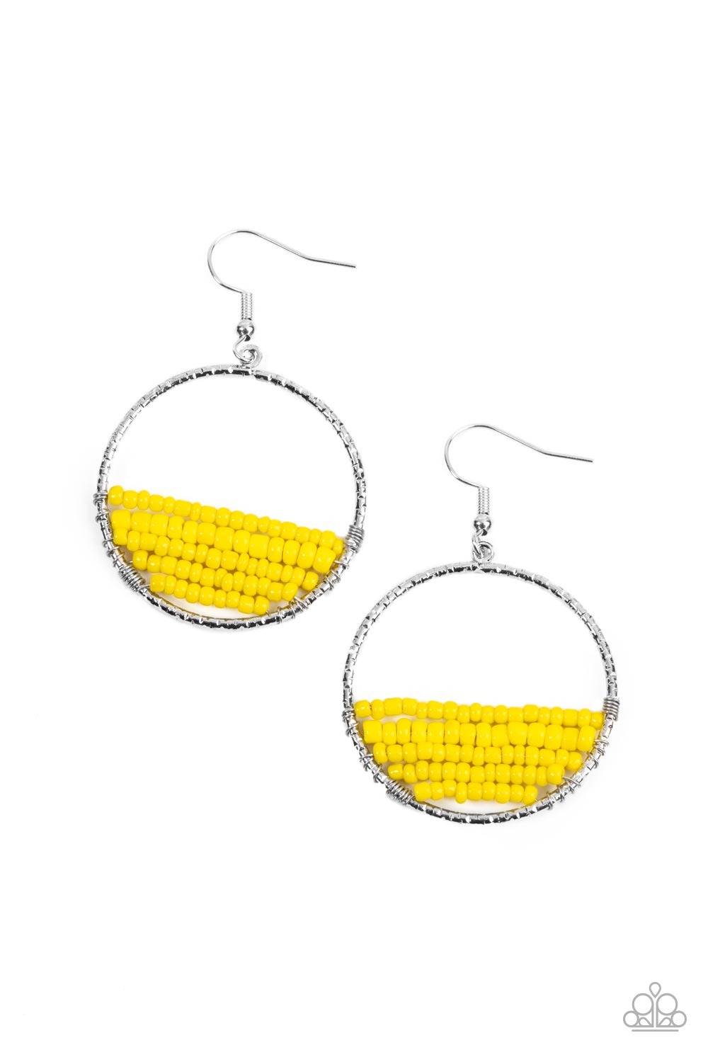 Paparazzi Earrings - Head-Over-Horizons - Yellow