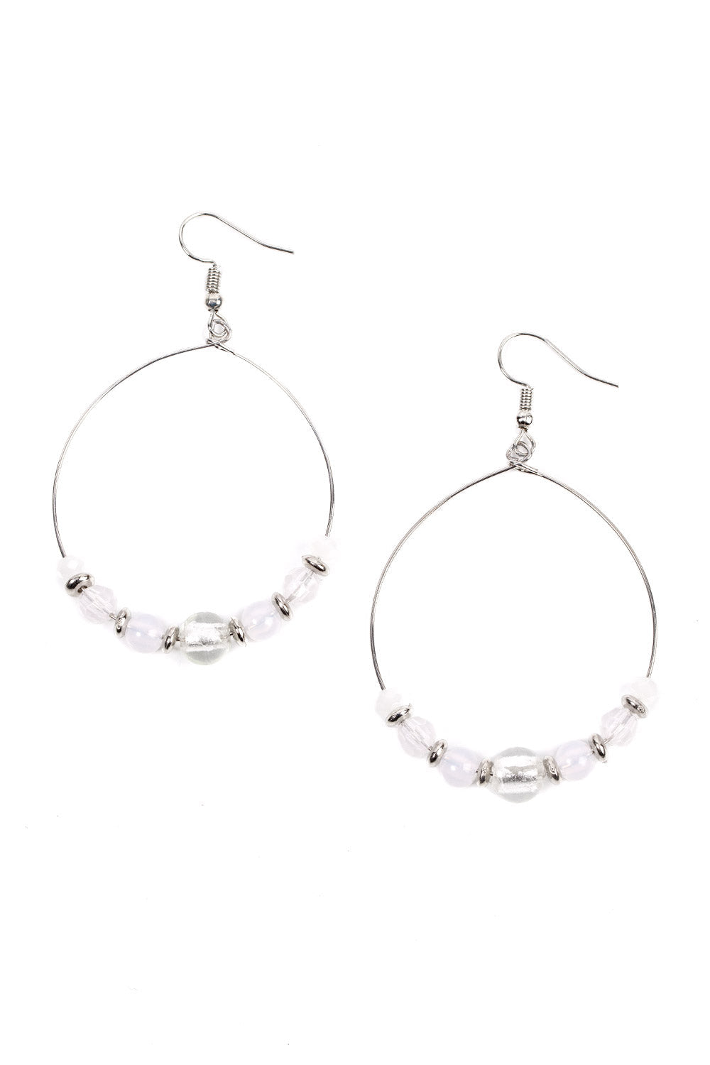 Paparazzi Earrings - Ambient Afterglow - White