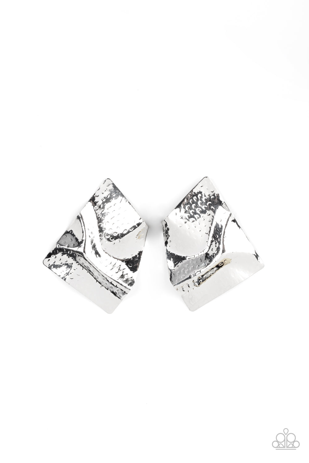 Paparazzi Earrings - Modern Maverick - Silver