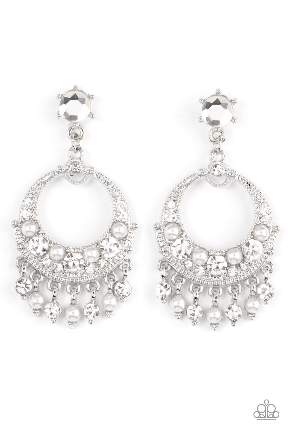 Paparazzi Earrings - Marrakesh Request - White