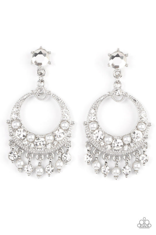 Paparazzi Earrings - Marrakesh Request - White