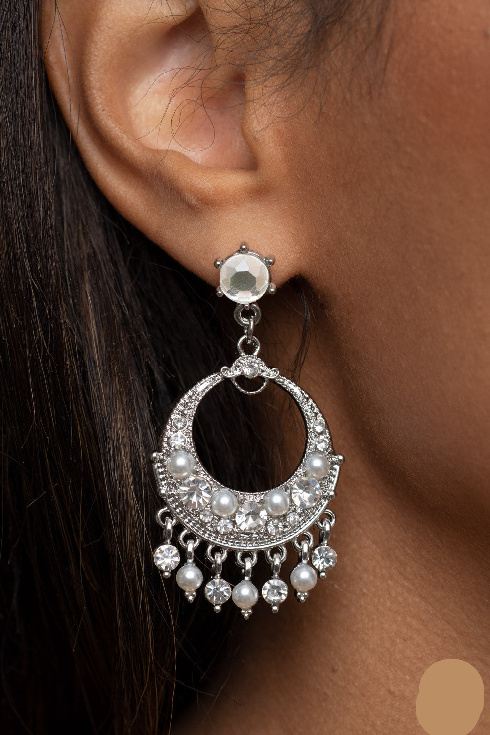 Paparazzi Earrings - Marrakesh Request - White