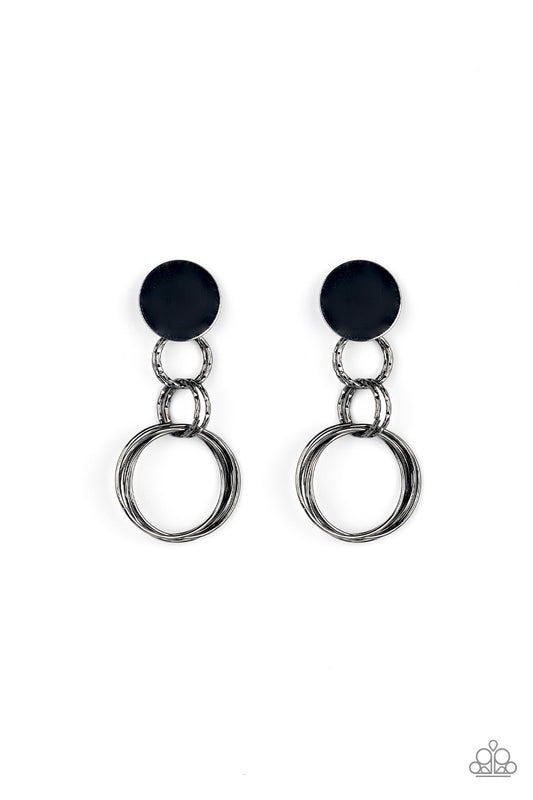 Paparazzi Earrings - Industrialized Fashion - Black